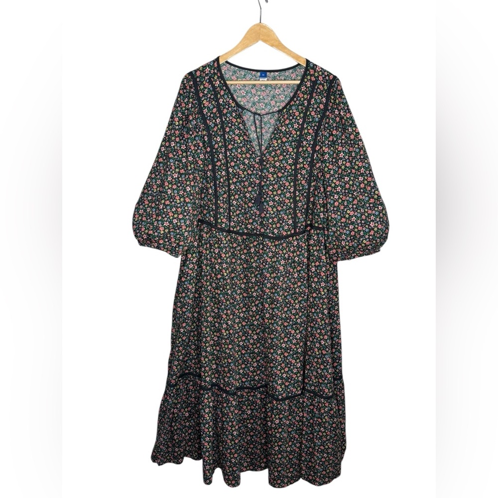 Old Navy Floral Boho Cottagecore Maxi Dress 3X - Picture 3 of 8